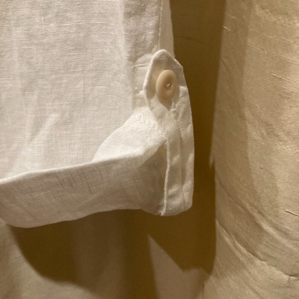 FLAX 100% Linen White Pants Medium - Picture 4 of 6